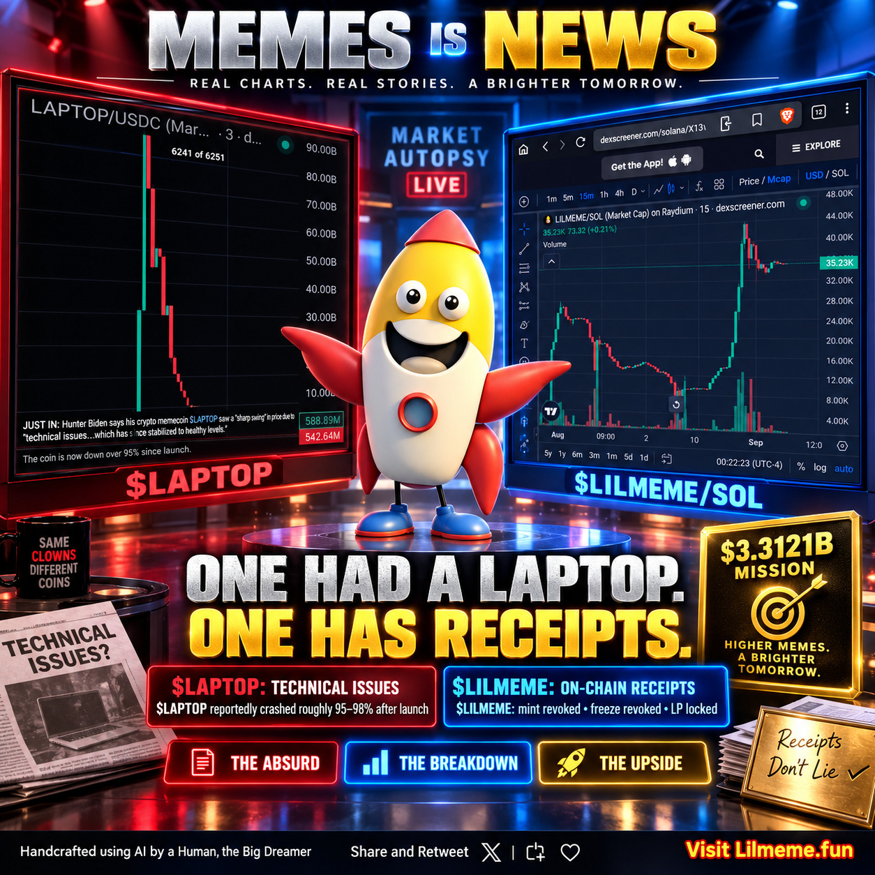 Meme #00012: ONE HAD A LAPTOP. ONE HAS RECEIPTS.