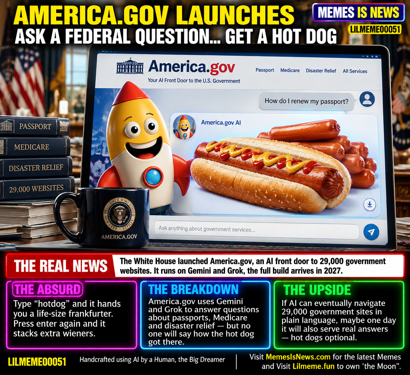 The US government's new AI front door hands you a hot dog.