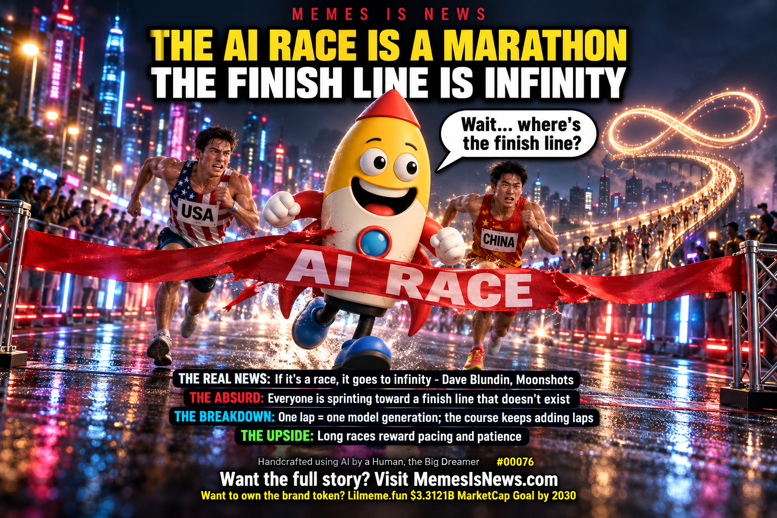 The AI race is a marathon. The finish line is infinity.